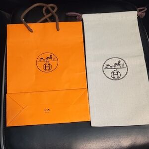 Hermes Dustbag And Shopping Bag